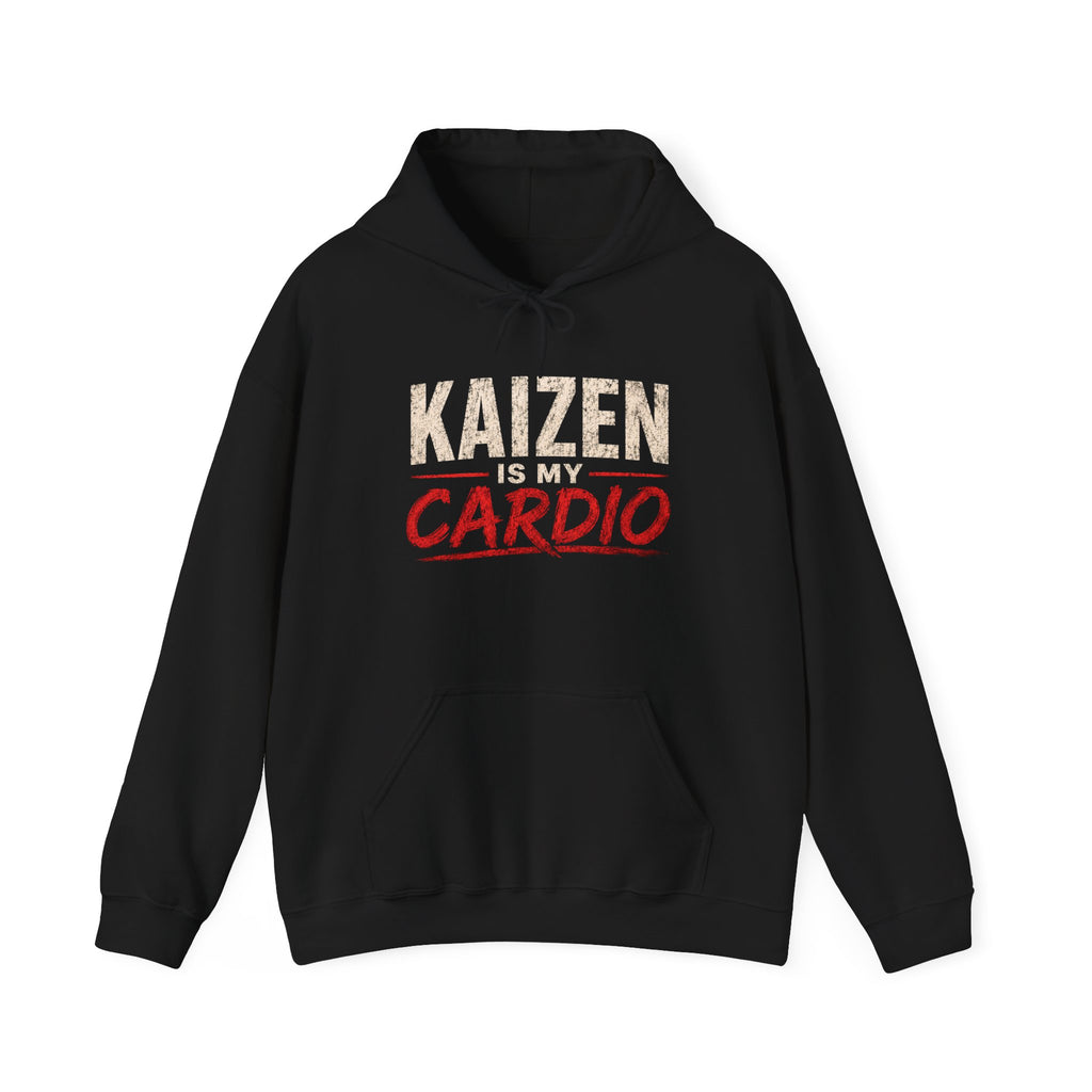 Kaizen Is My Cardio Hoodie – Motivational Fitness Hoodie