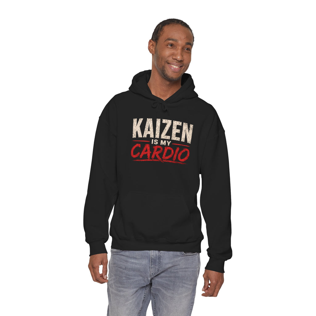 Kaizen Is My Cardio Hoodie – Motivational Fitness Hoodie